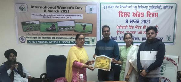 KVK, Tarn Taran celebrates International Womens Day on 8th March,2021